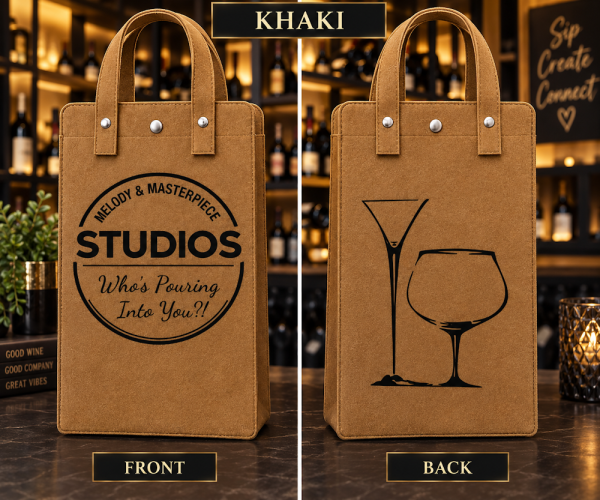 Canvas Wine Tote – Studio Khaki