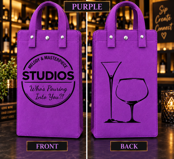 Canvas Wine Tote – Royal Purple