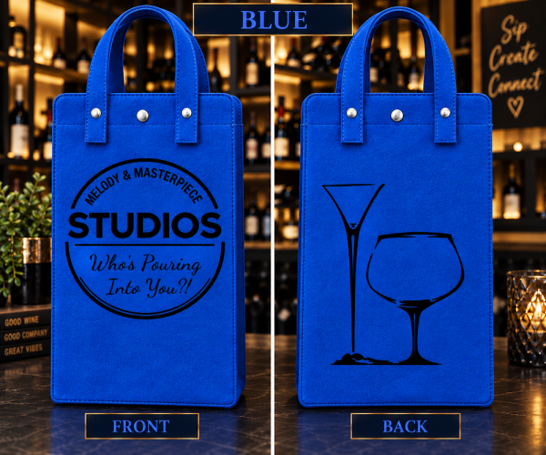 Canvas Wine Tote – Cobalt Blue